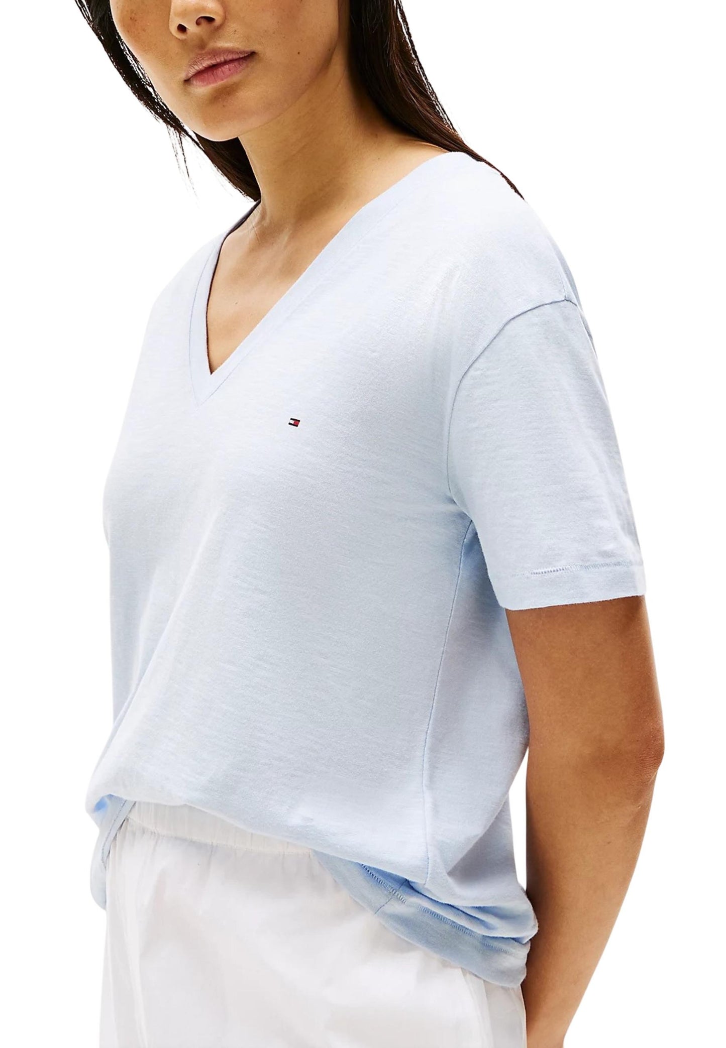 Tommy Hilfiger T-Shirt Donna Tommy Hilfiger WW0WW43901 light blue light blue