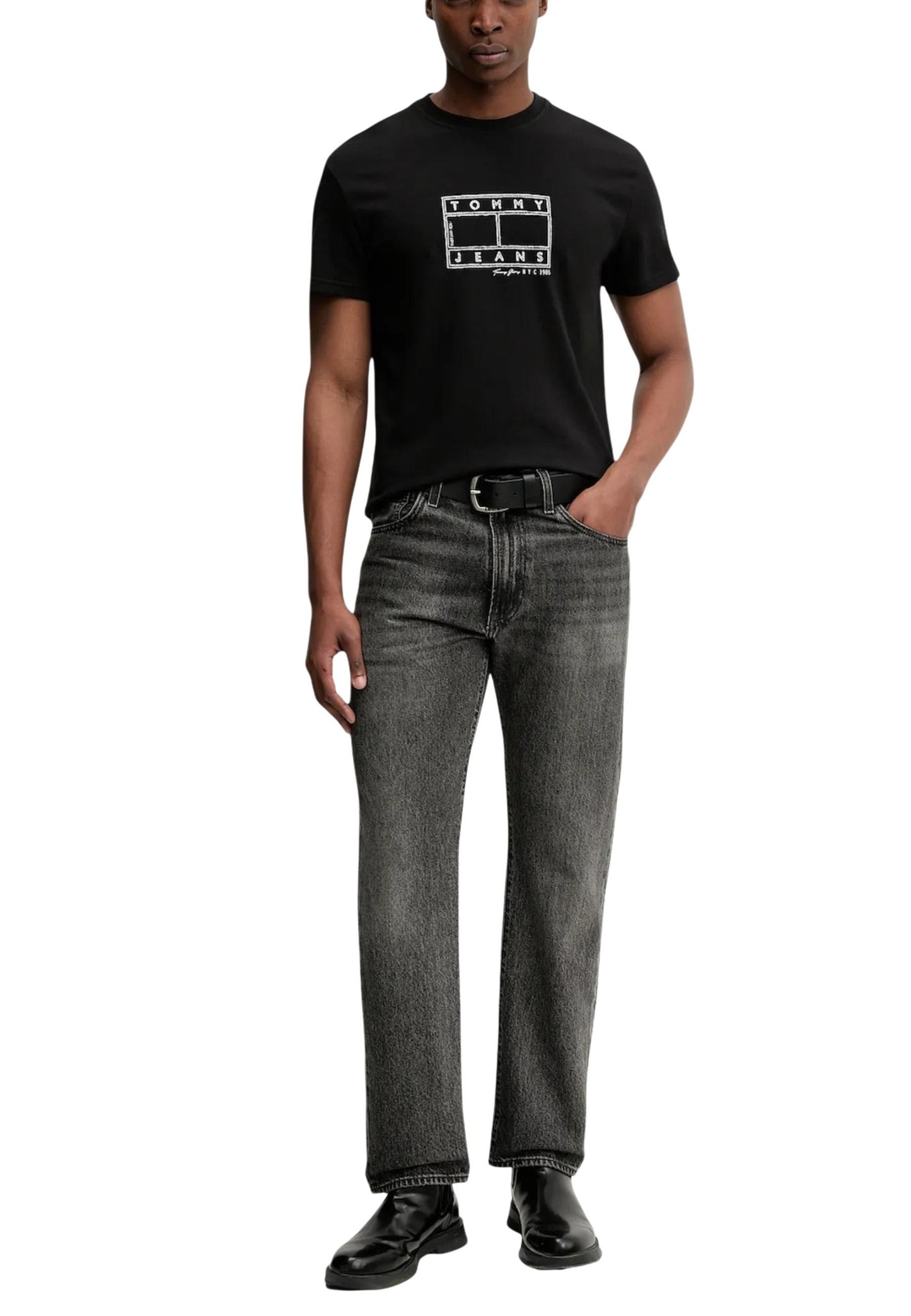 Tommy Hilfiger Jeans T-Shirt Uomo Tommy Hilfiger Jeans DM0DM22317 black black