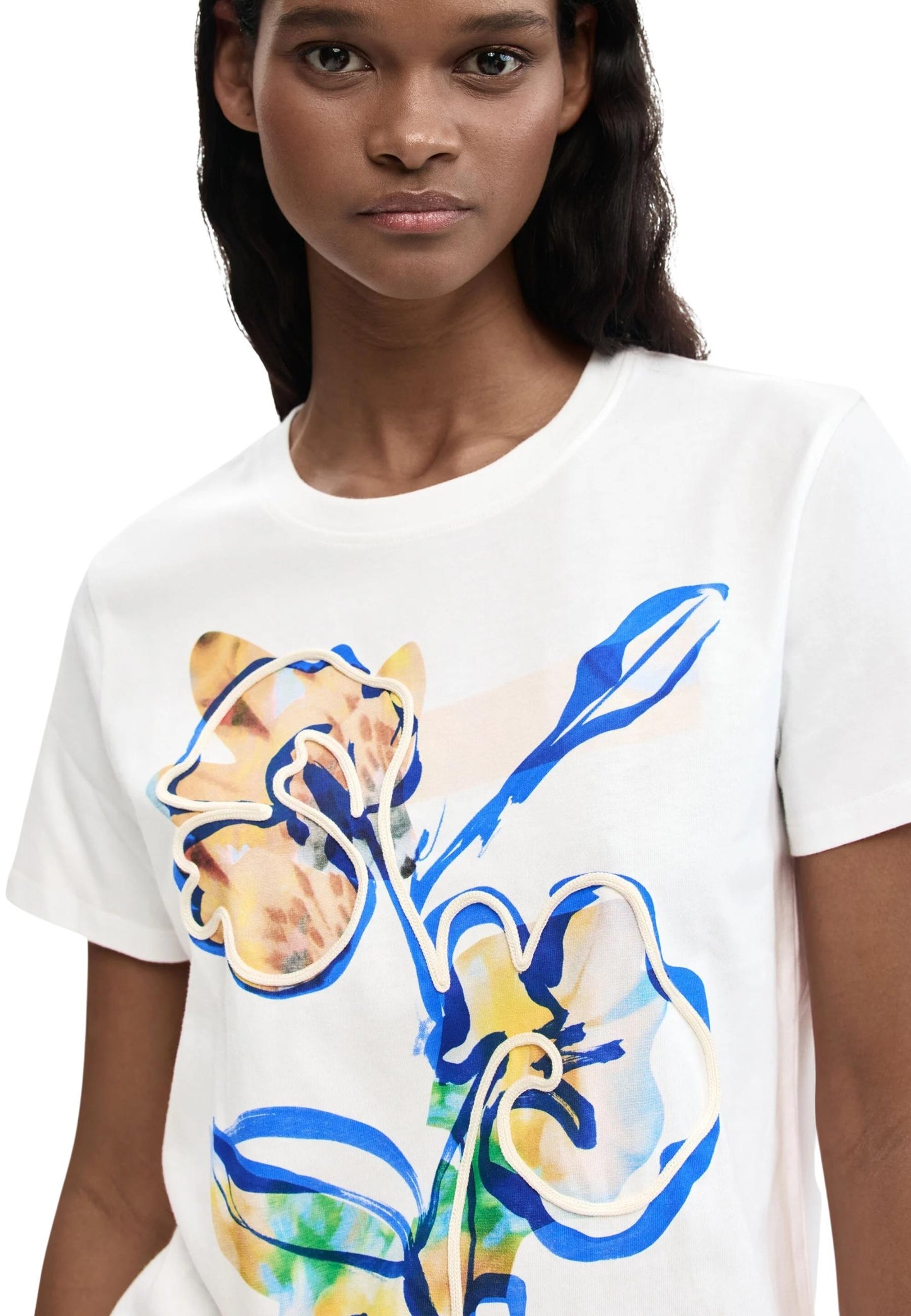 Desigual T-Shirt Donna Desigual 26SWTK38 white white