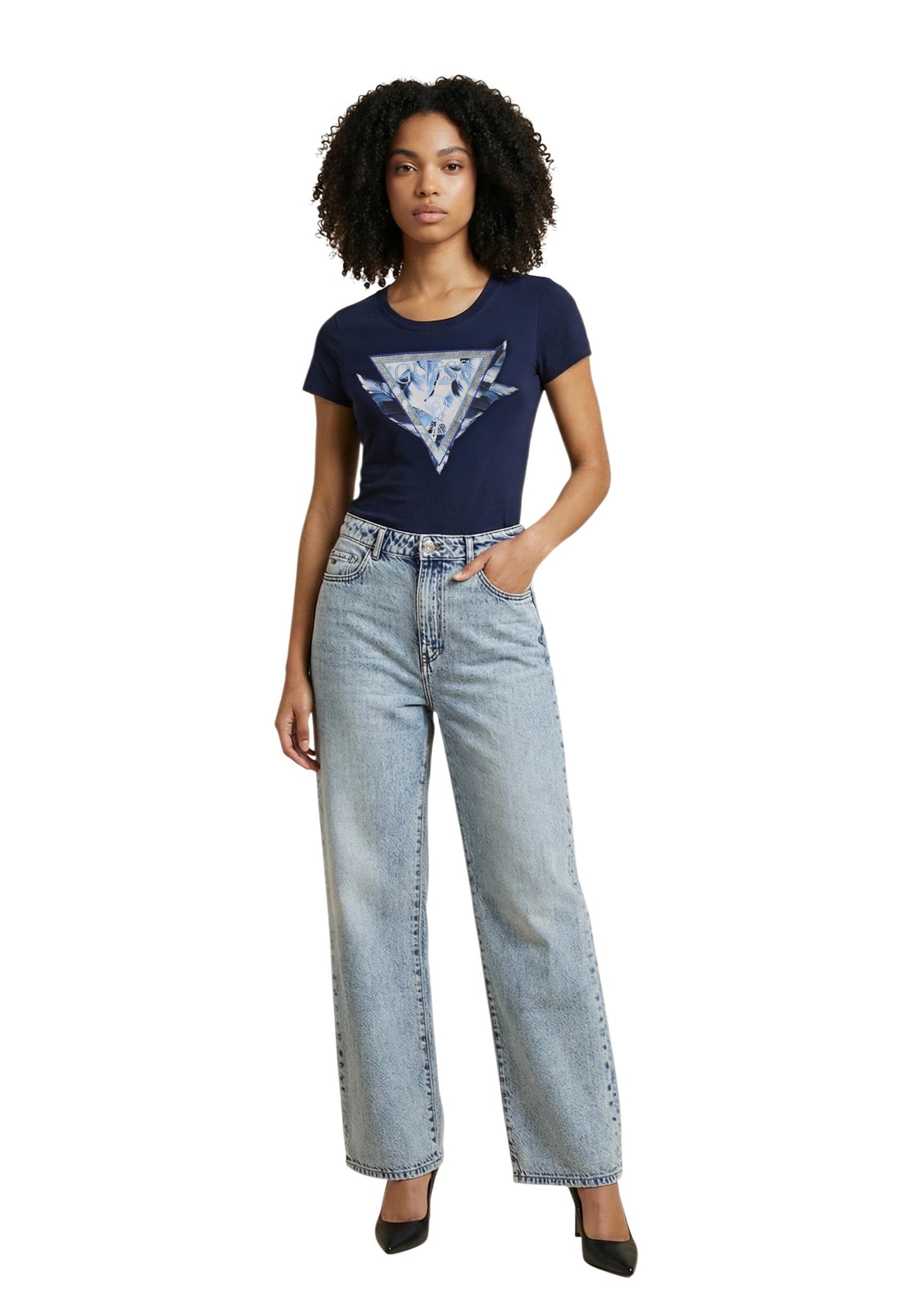 Guess T-Shirt Donna Guess W6GI11 K3026 blue blue