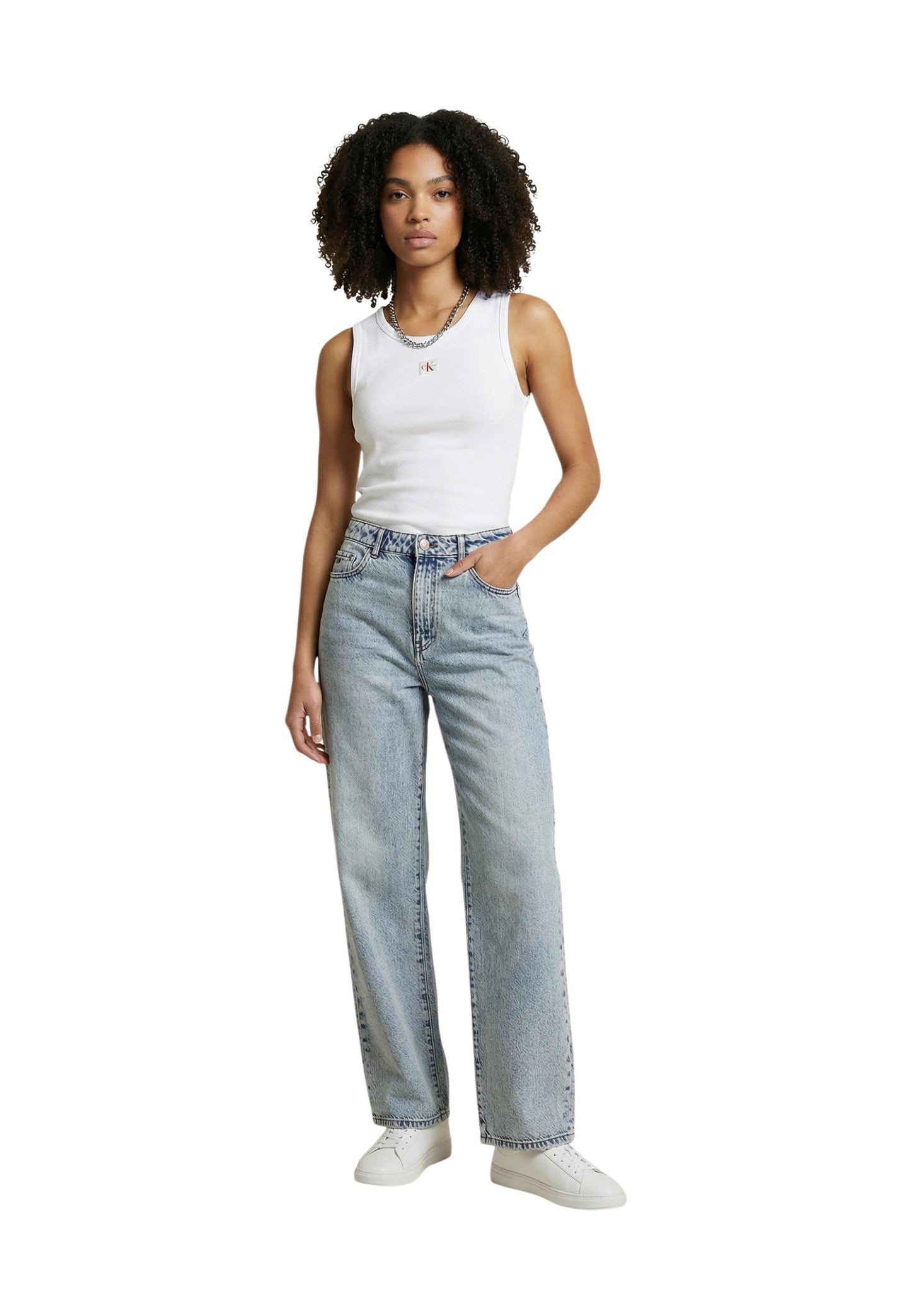 Calvin Klein Jeans Top Donna Calvin Klein Jeans LV047F246G white white