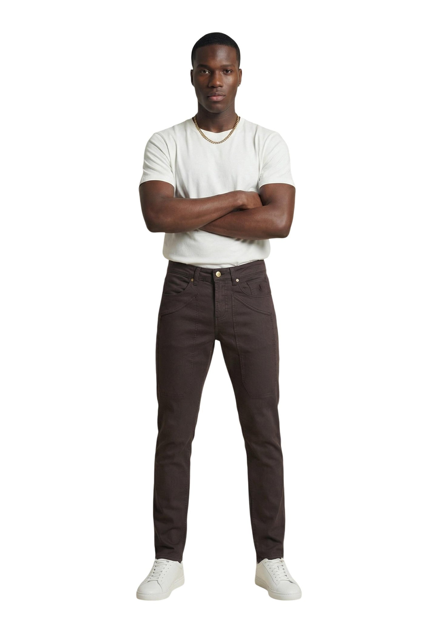 Jeckerson Pantaloni Uomo Jeckerson JUPPA077JOHN001 CTCPTPIQU001 U036 brown brown