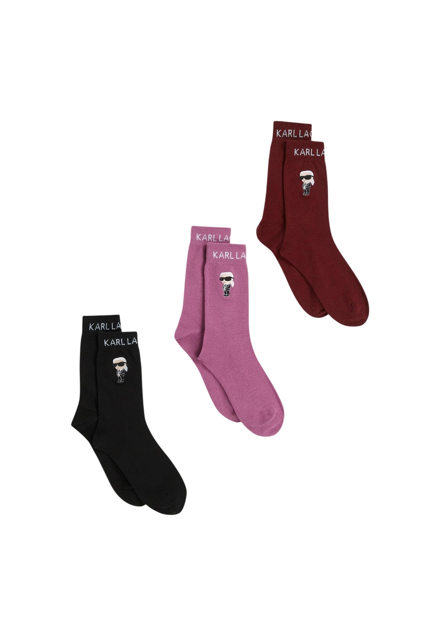 Karl Lagerfeld Jeans Intimo Donna Karl Lagerfeld Jeans K/Ikon Sock 3Pk bordeaux bordeaux
