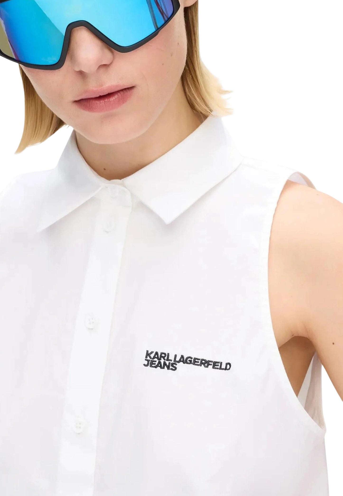 Karl Lagerfeld Jeans Blouse Donna Karl Lagerfeld Jeans KLJ Sleeveless Blouse white white