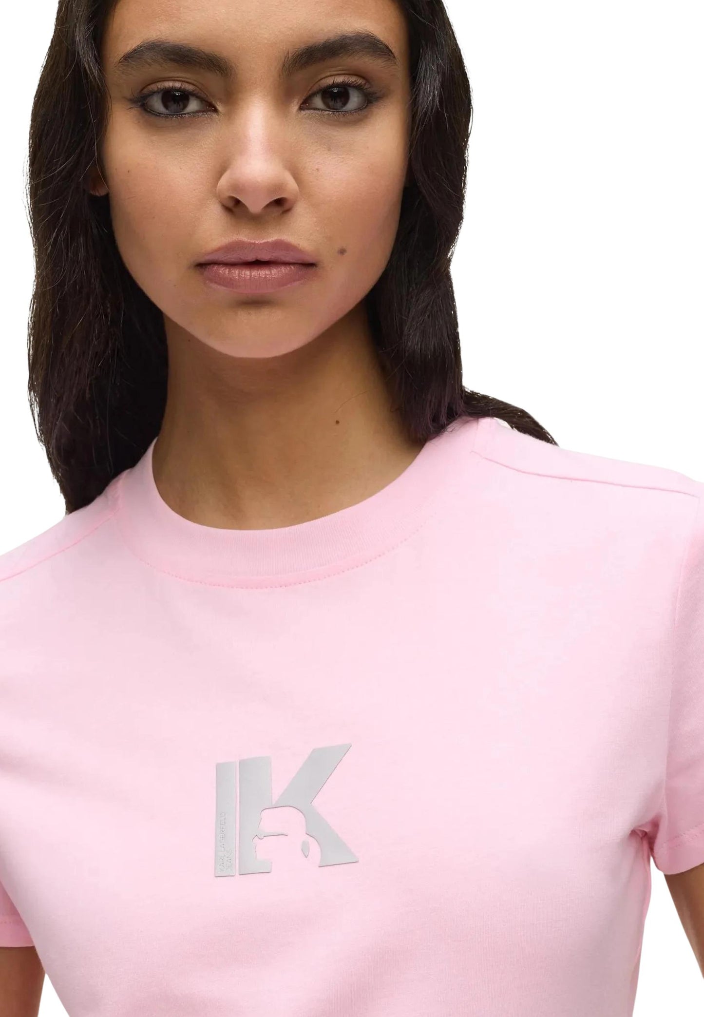 Karl Lagerfeld Jeans T-Shirt Donna Karl Lagerfeld Jeans KLJ Slim Ss K Logo Tee pink pink