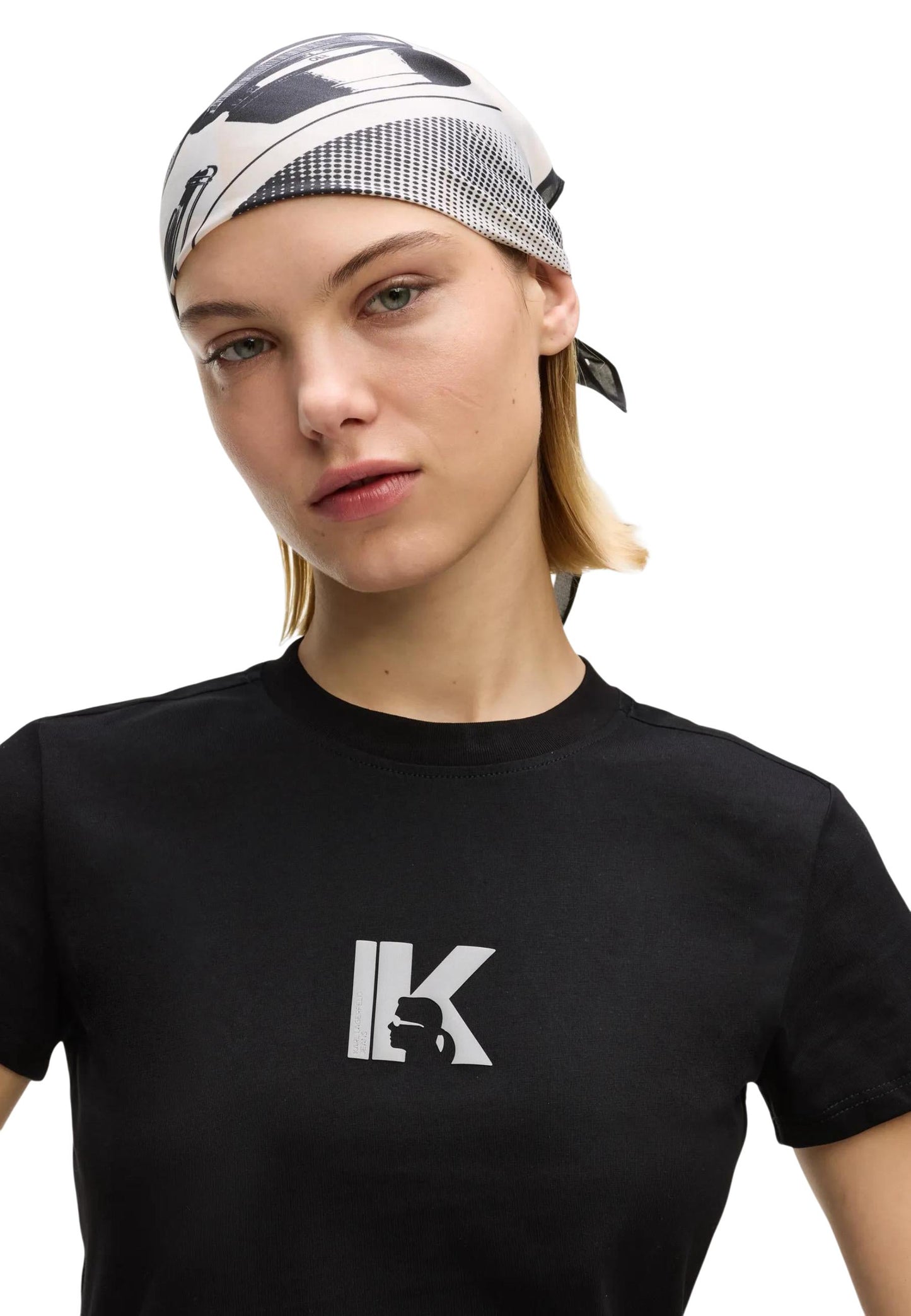 Karl Lagerfeld Jeans T-Shirt Donna Karl Lagerfeld Jeans KLJ Slim Ss K Logo Tee black black
