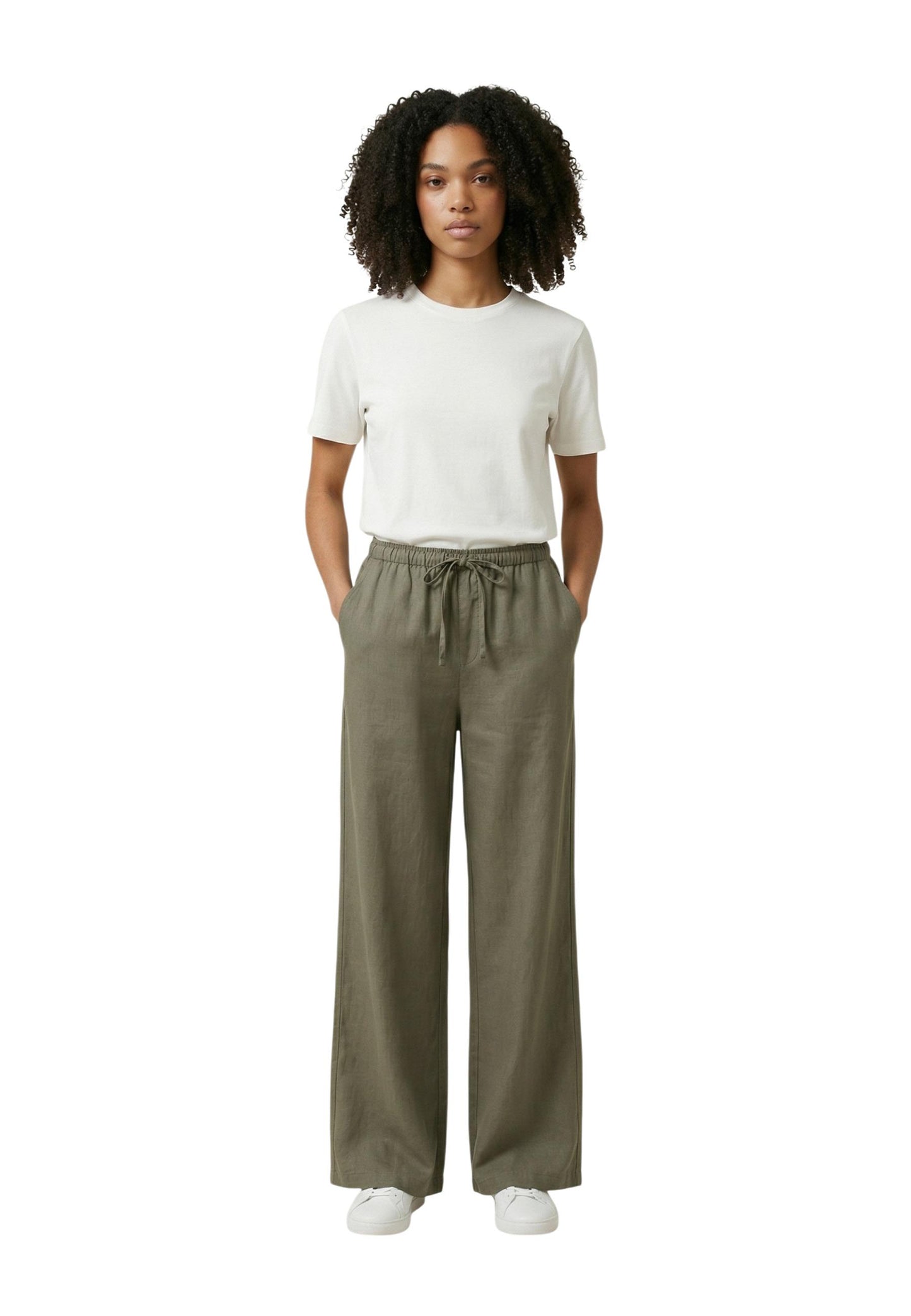 Only Pantaloni Donna Only Onlaris Life Pullup Tie Pants Wvn Cc green green