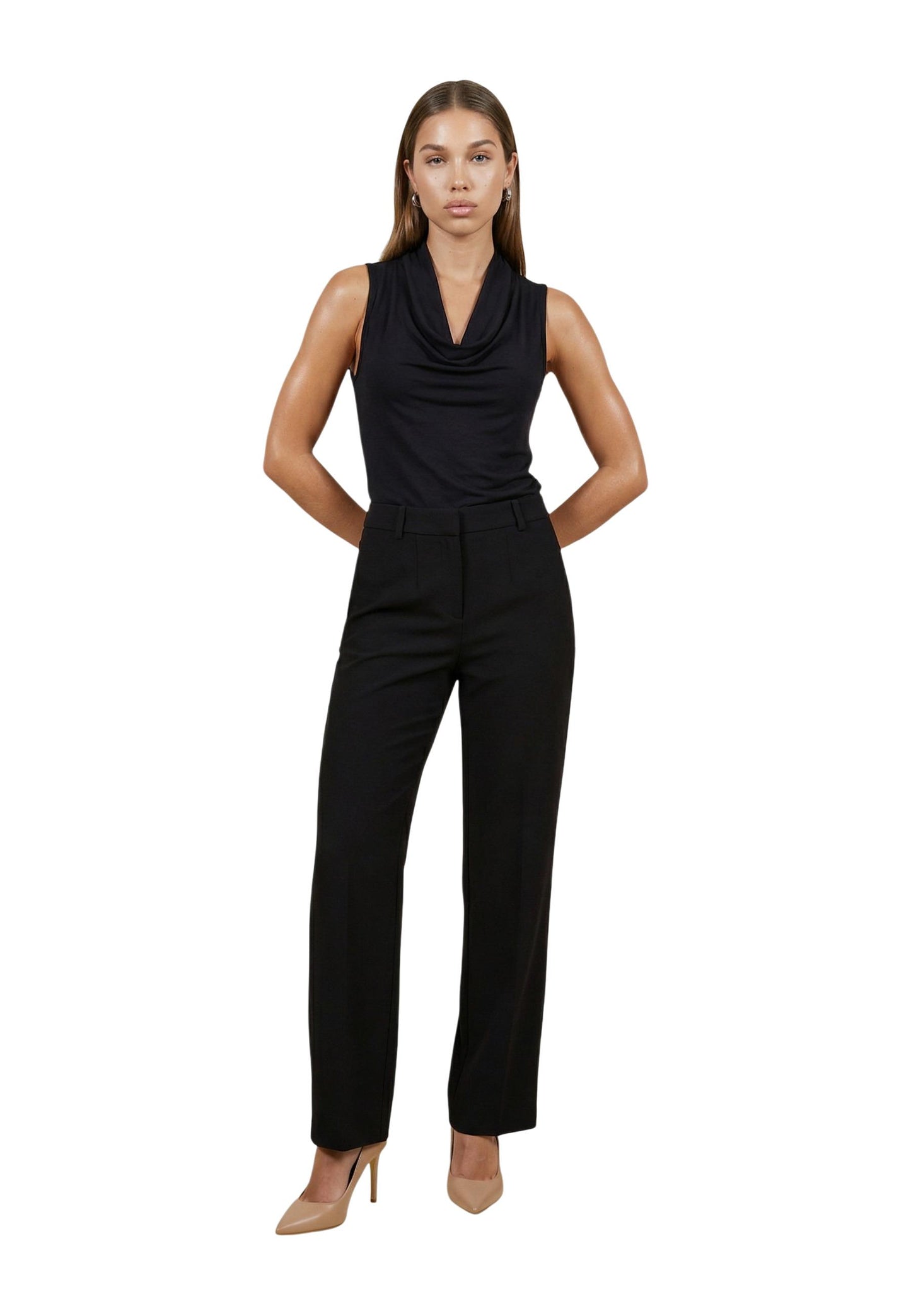 Only Top Donna Only Onlhannah S/L Waterfall Jrs black black