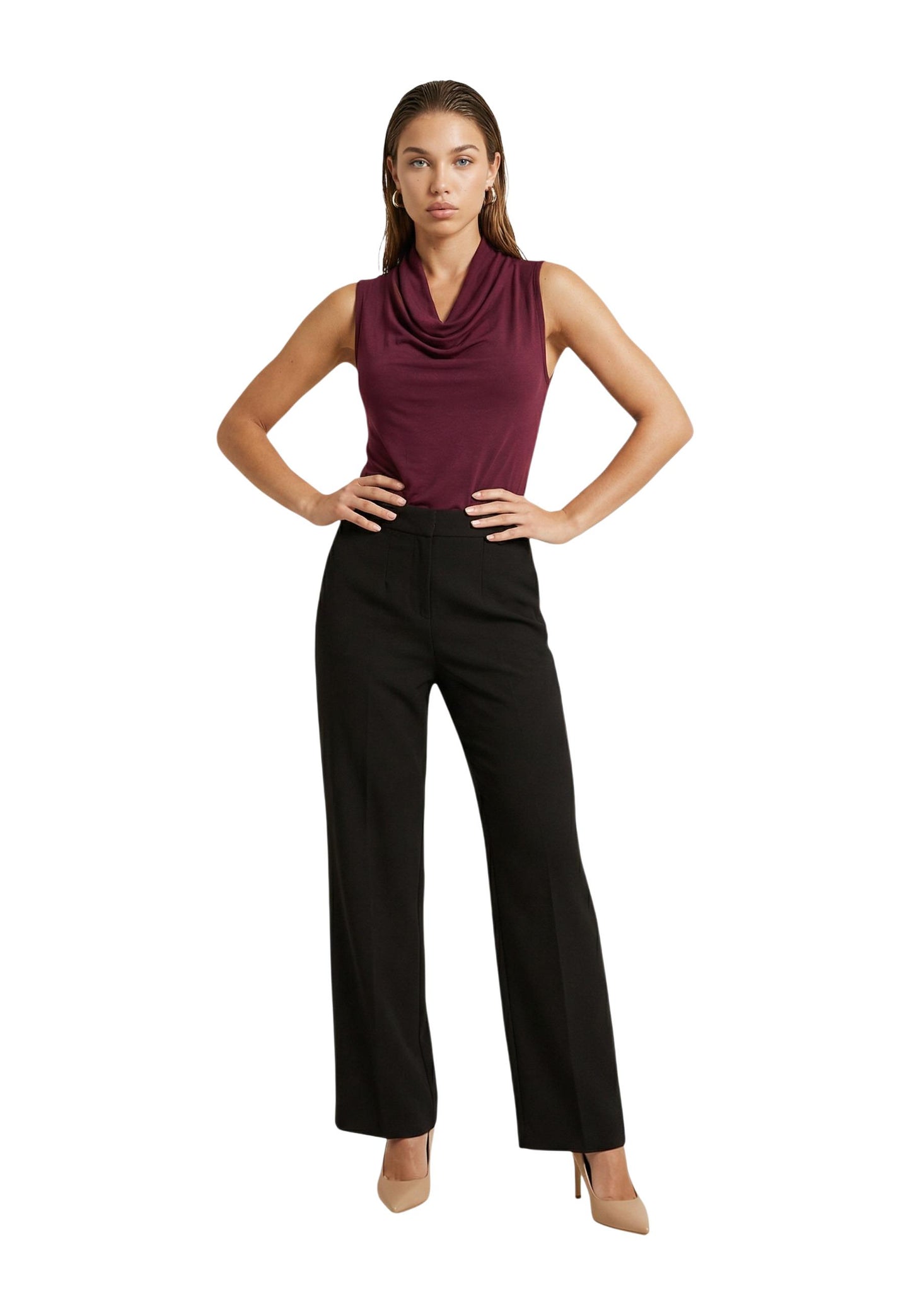Only Top Donna Only Onlhannah S/L Waterfall Jrs purple purple