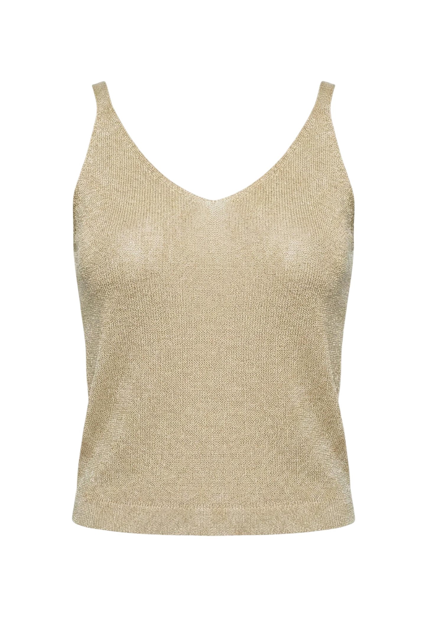 Only Canotta Donna Only Onlshina Sl Glitter Top Knt gold gold