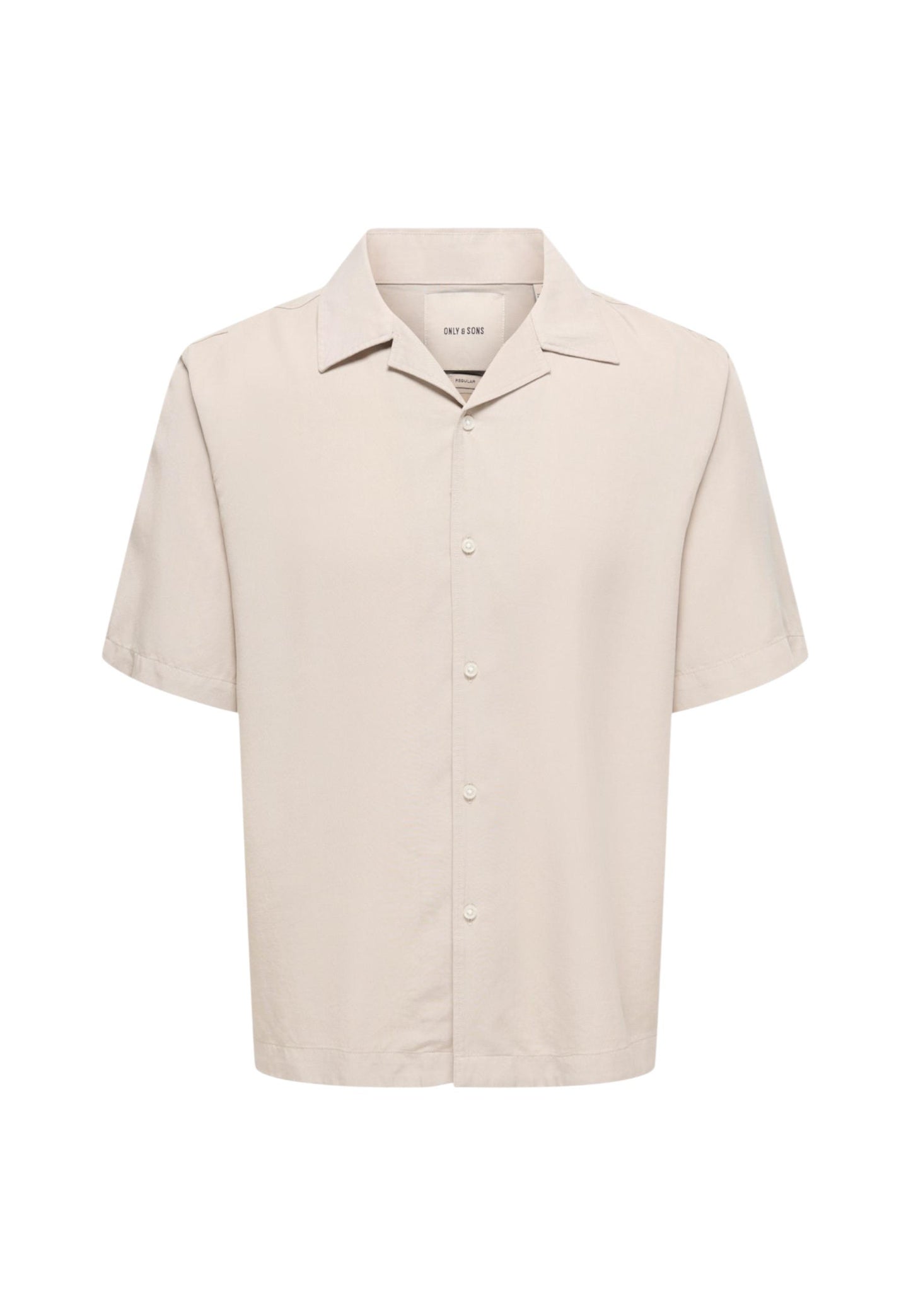 Only & Sons Camicia Uomo Only & Sons Onsperu Ss Reg Tencel Shirt Noos beige beige