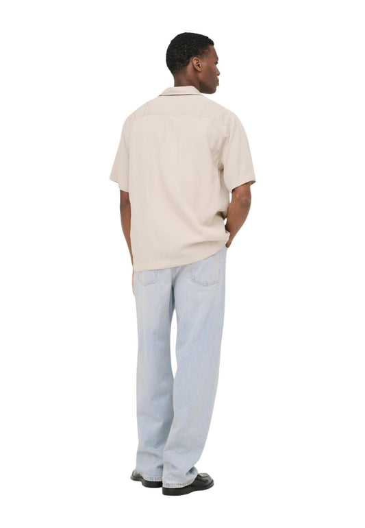 Only & Sons Camicia Uomo Only & Sons Onsperu Ss Reg Tencel Shirt Noos beige beige