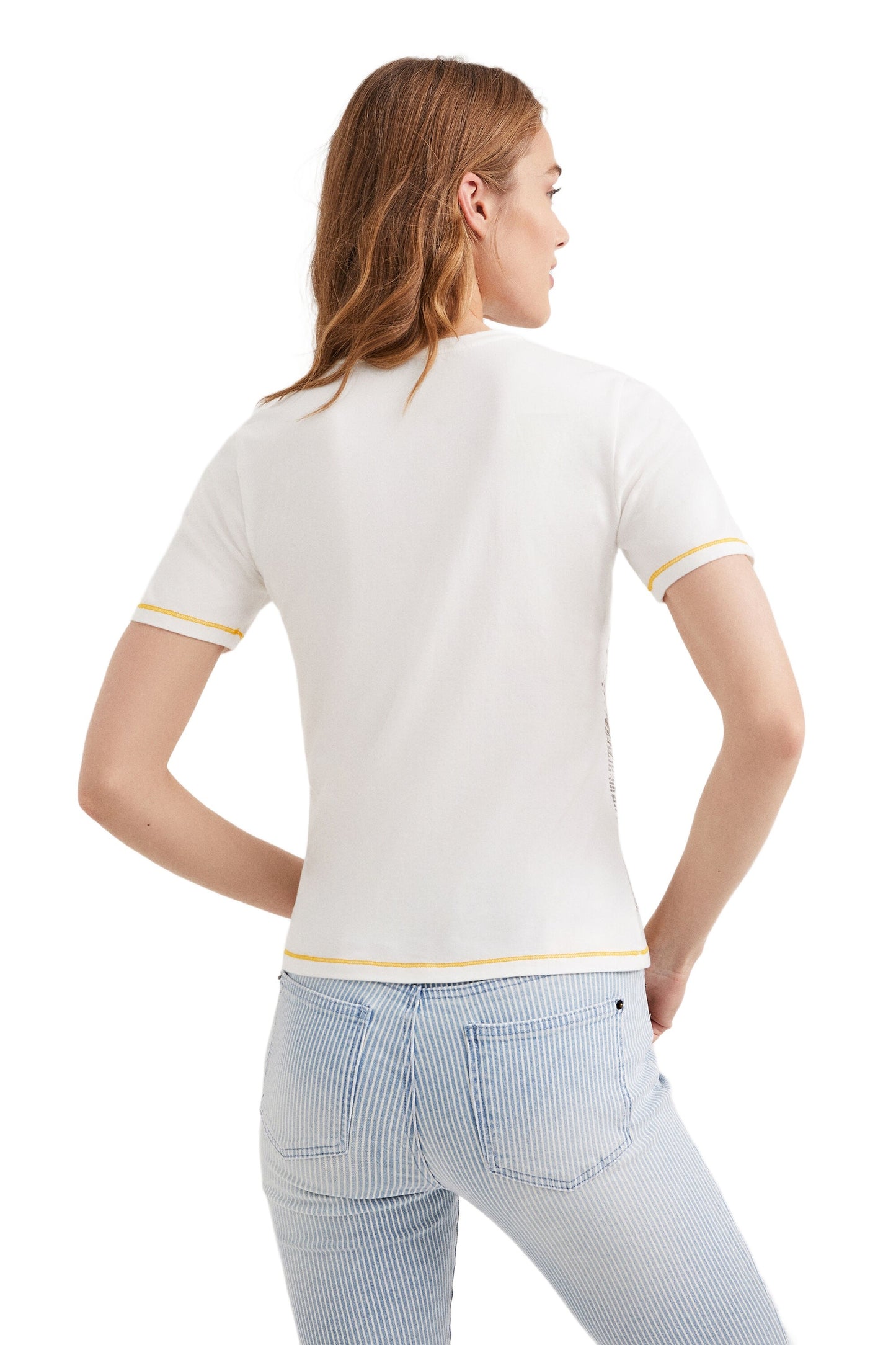 Desigual T-Shirt Donna Desigual 22SWTK61 white