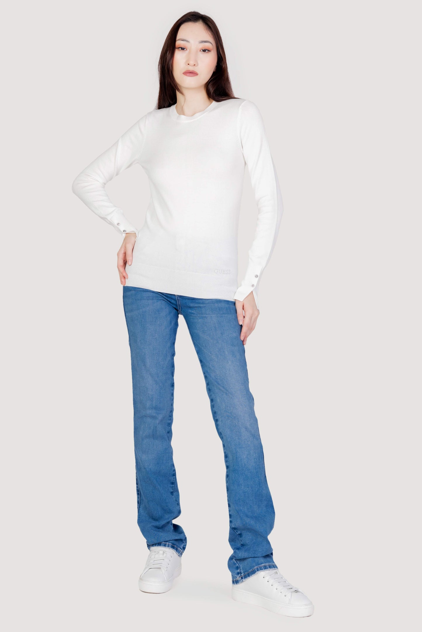 Guess Maglia Donna Guess W2YR30Z2V62 white Bianco