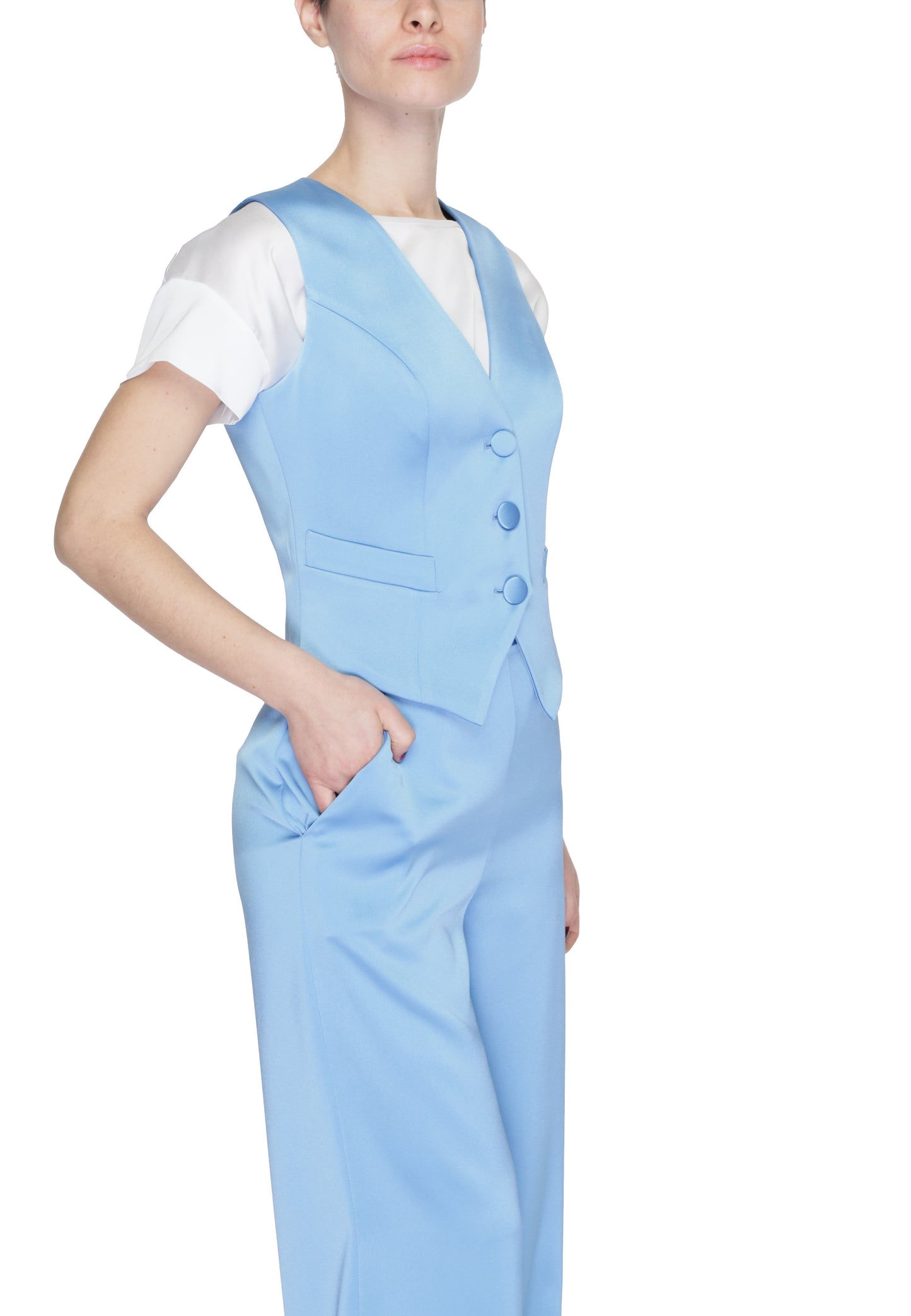 Silence Gilet Donna Silence G1518N light blue Azzurro