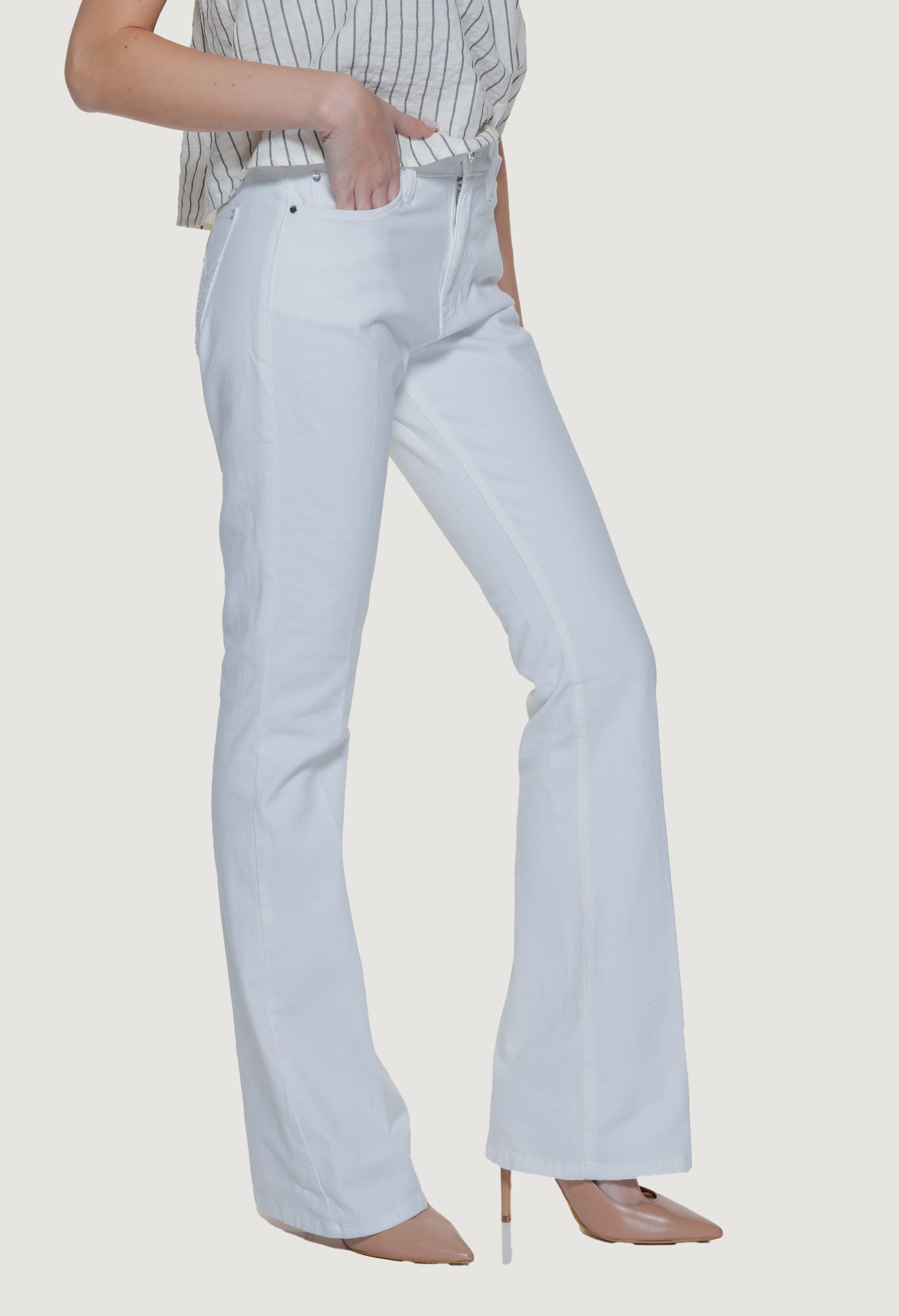 Guess Pantaloni Donna Guess W4GA0L D4MW4 white Bianco