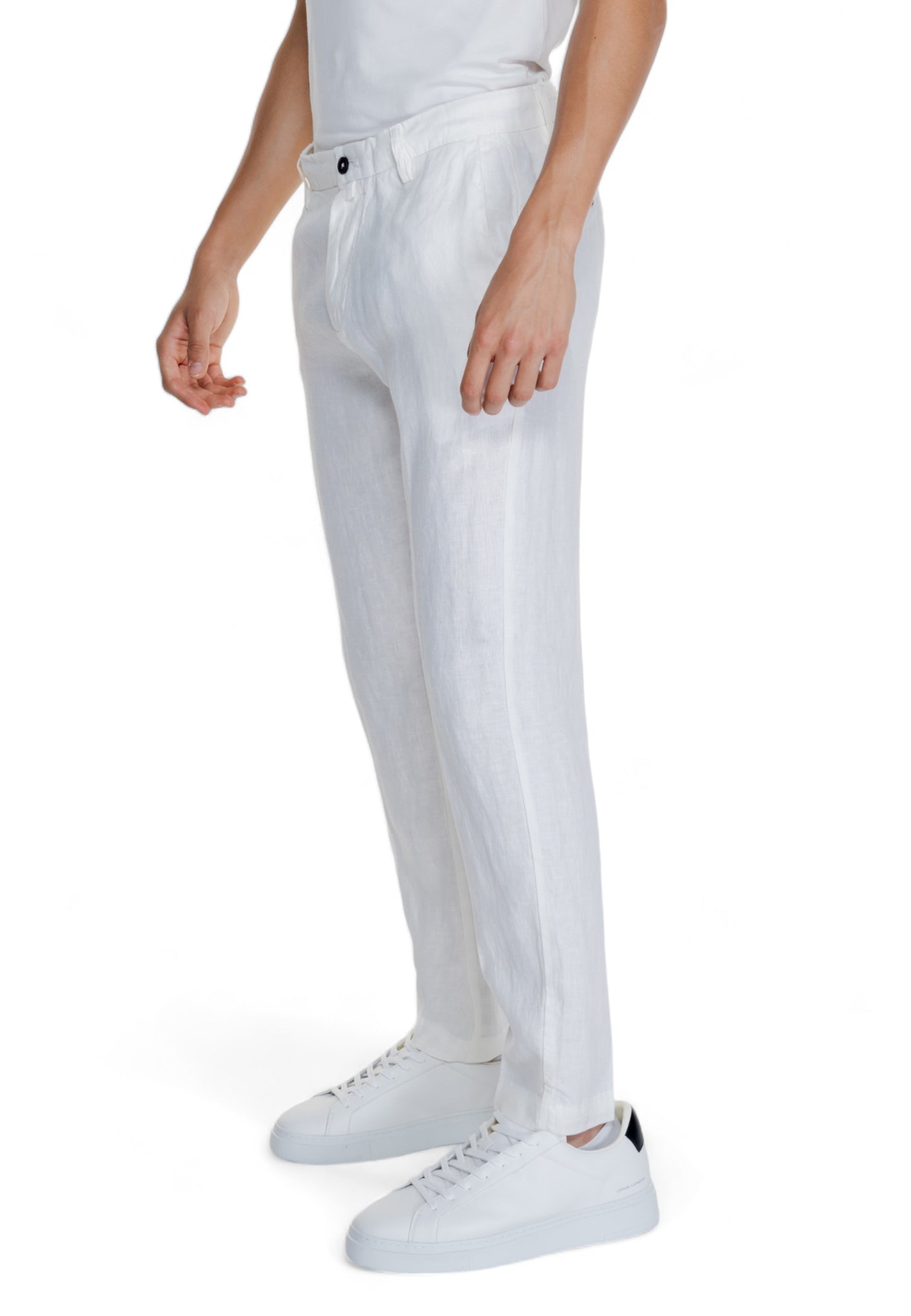 Borghese Pantaloni Uomo Borghese 4SPA61 LN01 white Bianco