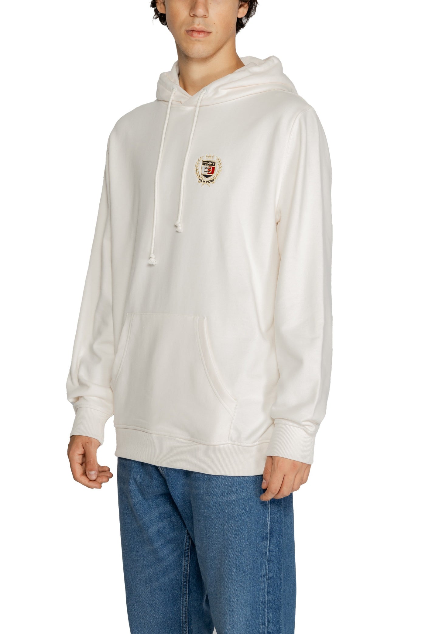 Tommy Hilfiger Jeans Felpa Uomo Tommy Hilfiger Jeans DM0DM19762 white Bianco