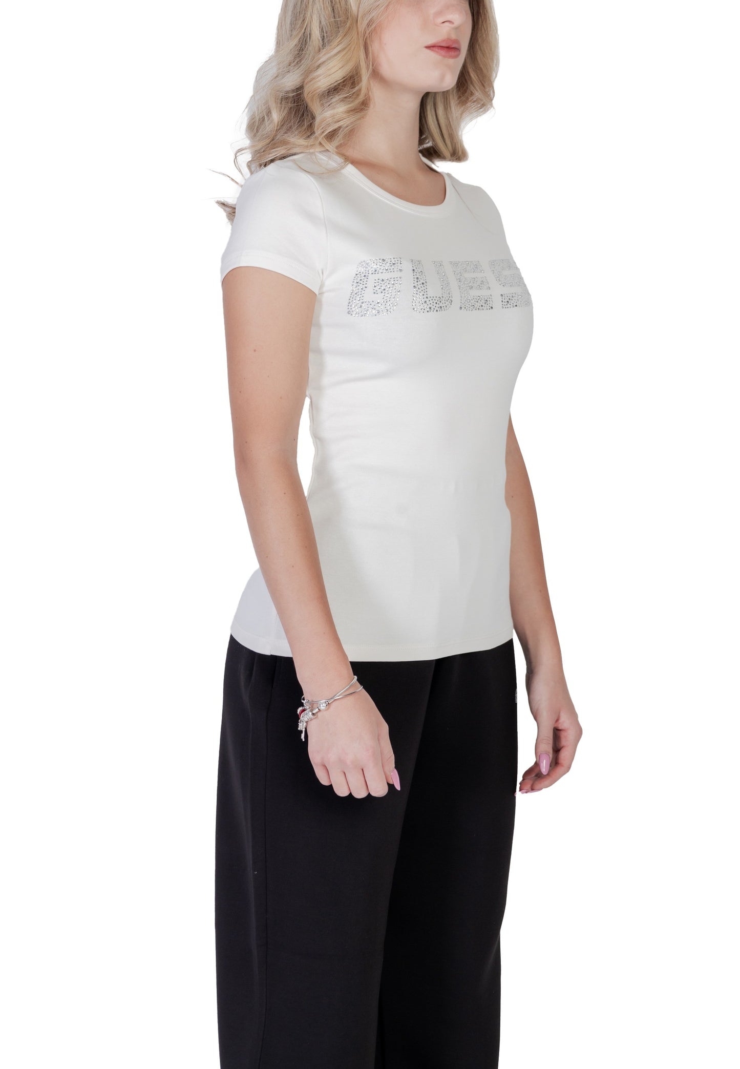 Guess T-Shirt Donna Guess V4BI16 KCIV1 white Bianco