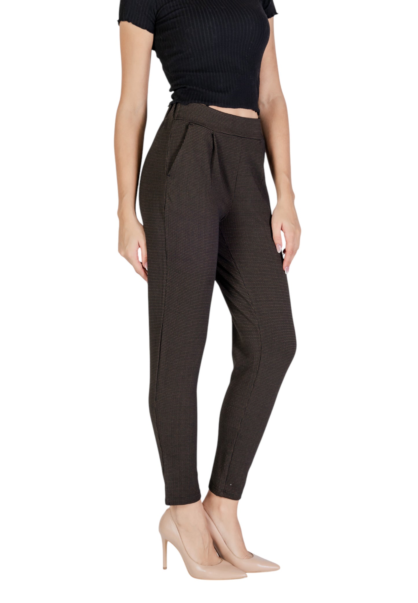Ichi Pantaloni Donna Ichi 20121797 brown Marrone