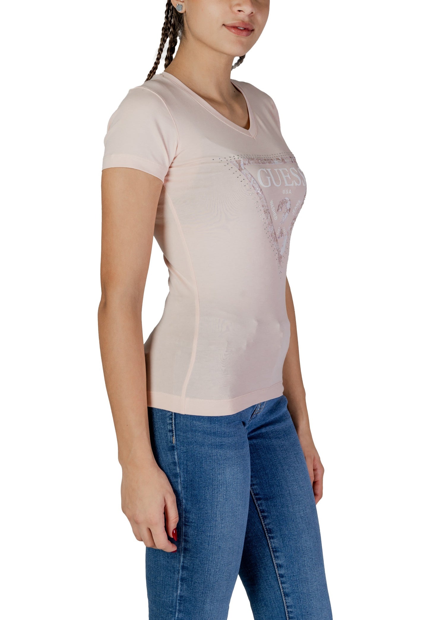 Guess T-Shirt Donna Guess W5RI21 J1314 pink Rosa