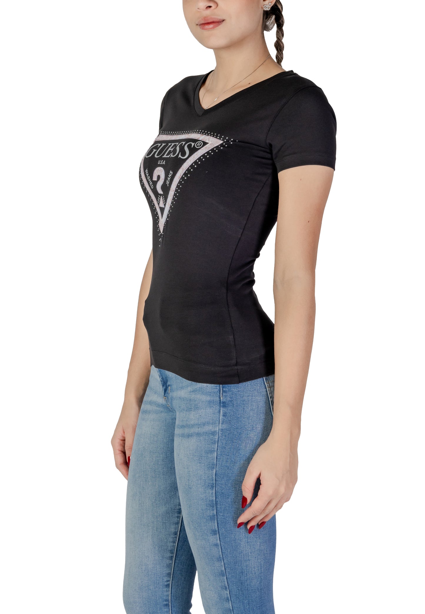 Guess T-Shirt Donna Guess W5RI21 J1314 black Nero