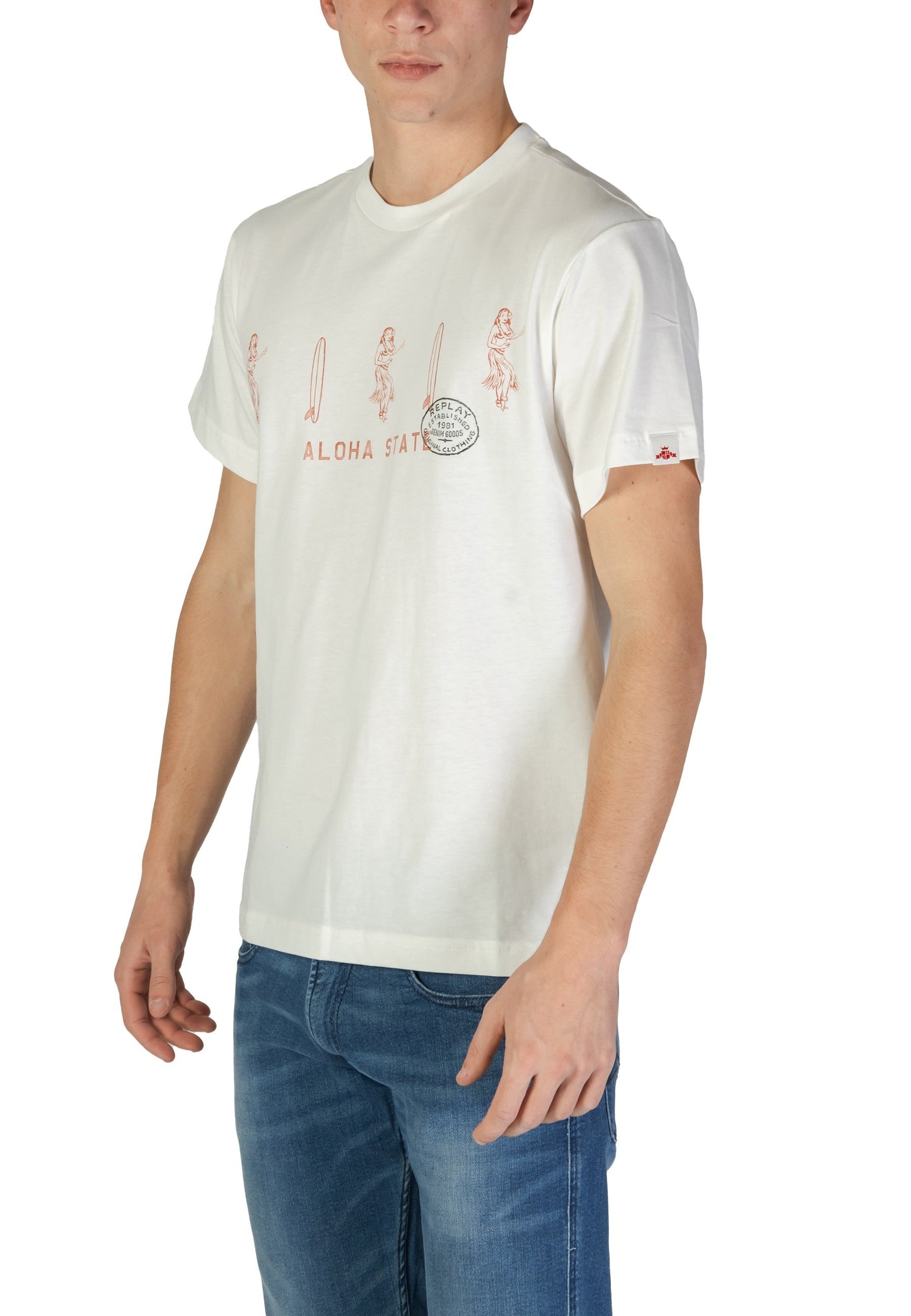 Replay T-Shirt Uomo Replay M3067.000.2660 white Bianco