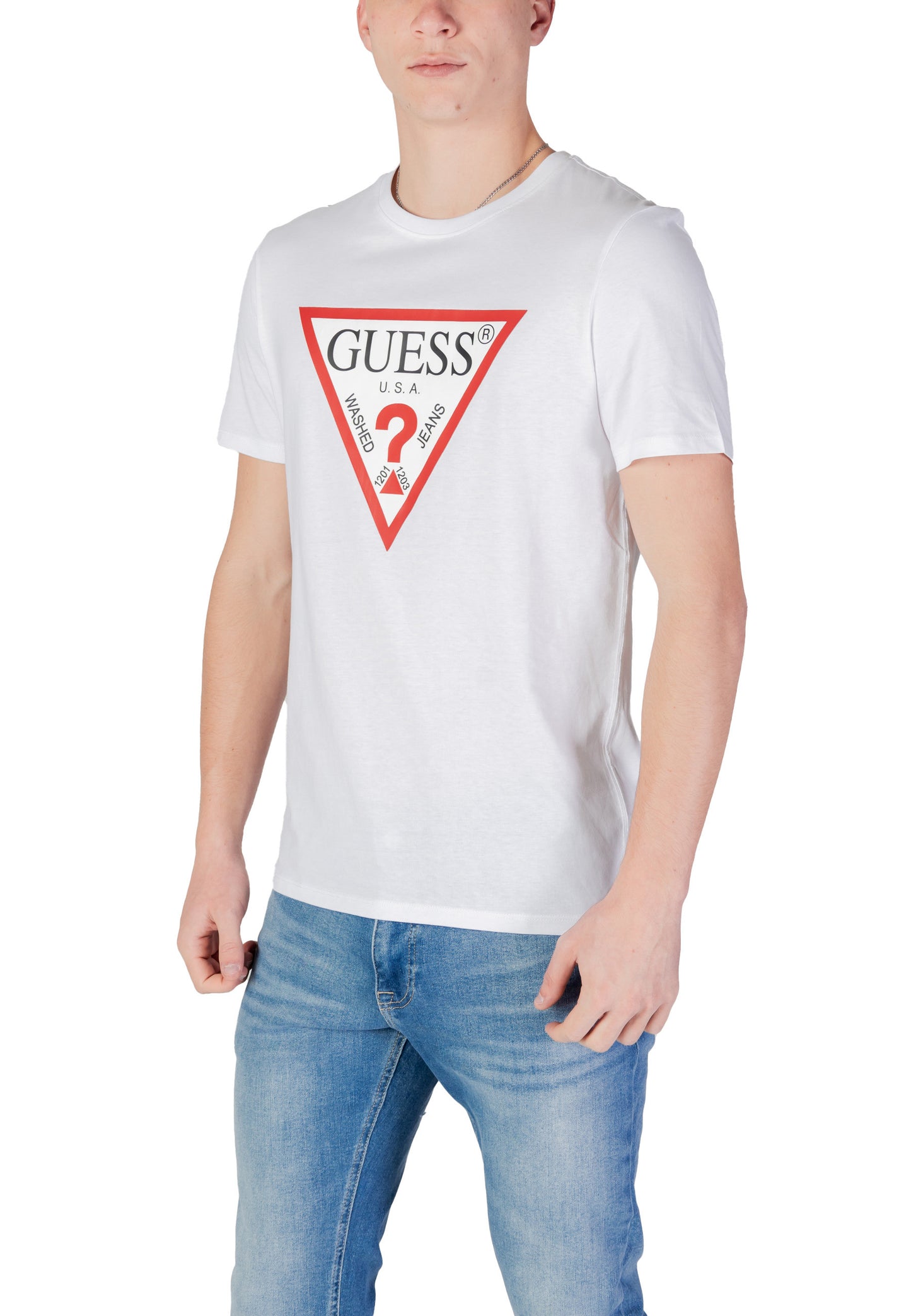 Guess T-Shirt Uomo Guess M2YI71 I3Z14 white Bianco