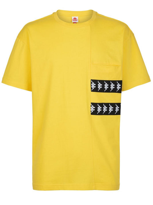 T-shirt Kappa con taschino sul petto, bande omini jacquard 3117CJW BZ0