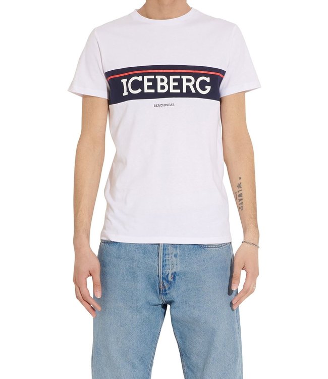 T-shirt girocollo mezza manica in cotone Iceberg ICE2MTS01