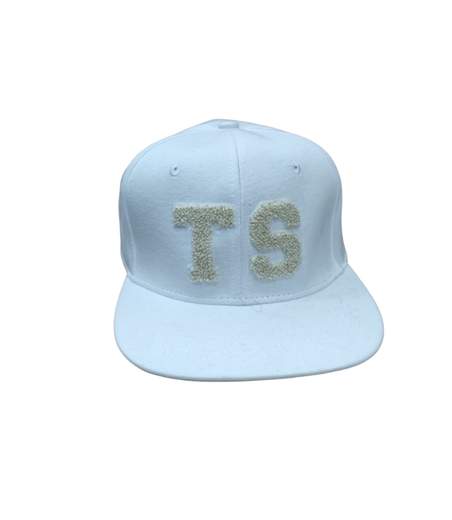 Cappello da baseball Twinset THS5AB Bianco in tessuto jacquard