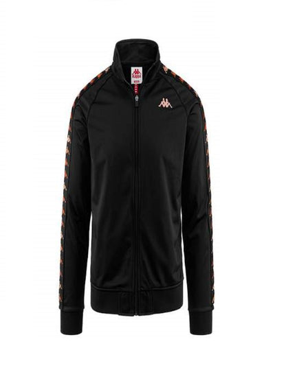 Sudadera Kappa de tricot cepillado. Puños acanalados, cierre frontal con cremallera y banda con el logotipo grabado a láser.