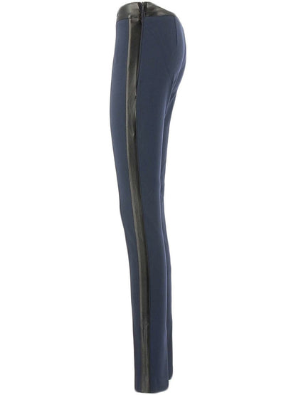 Twinset YA82M2 Blue trousers with zip fastening on the side