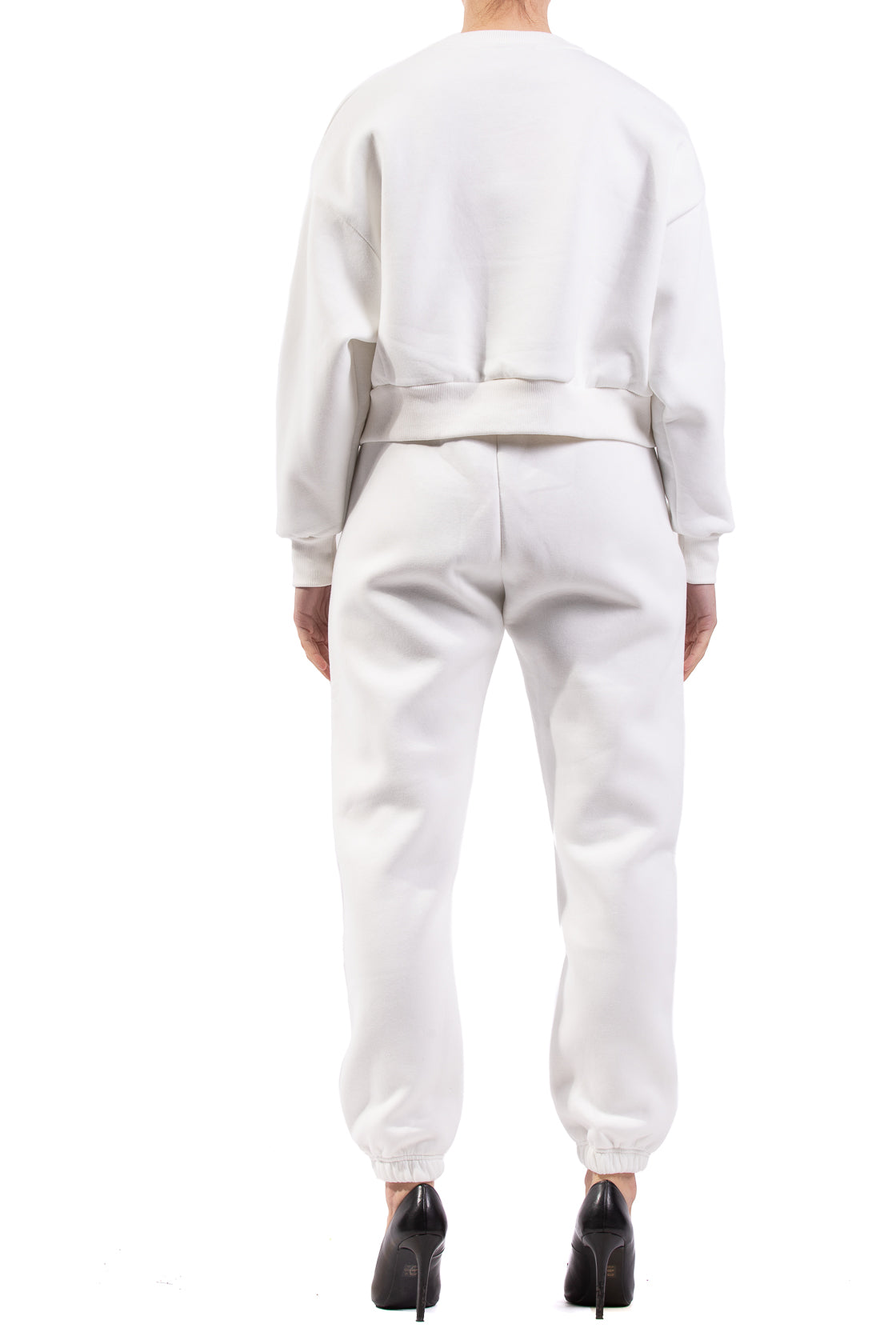 Pantalone tuta Gavroche Paris D825 Bianco regular fit realizzato in cotone.