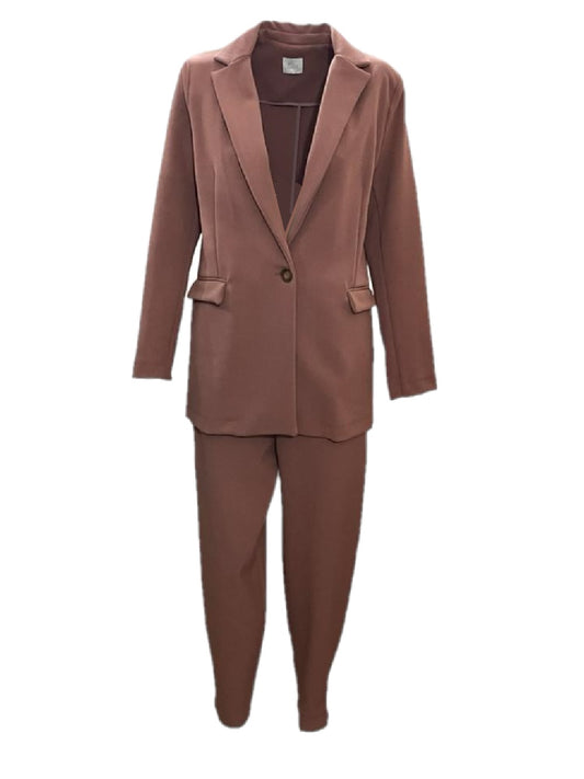 Tailleur Emma pantalone con vita elastica Emma J14094 ROSA