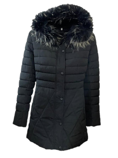Chaqueta de plumas Chiara Bruni modelo 18IBL004 con cremallera central de doble cursor y cierre de botones