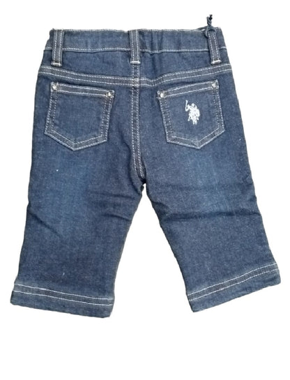 US POLO ASSN. Vaqueros de cinco bolsillos con lavado oscuro para niño