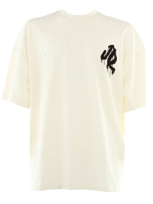T-shirt John Richmond modello UMP22150TS oversize bianca a manica corta