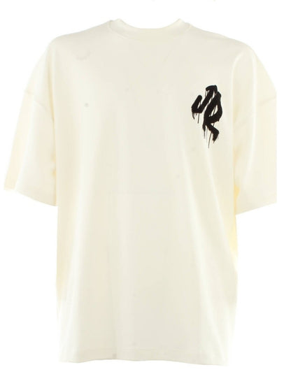 Camiseta blanca extragrande de manga corta John Richmond UMP22150TS