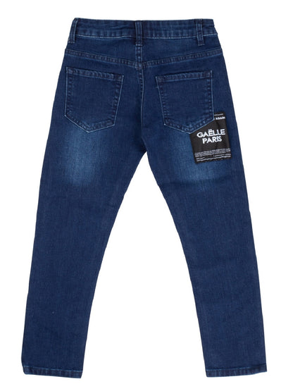 Vaqueros Gaelle Paris modelo 2731D0134S oscuros con parche de logo en la espalda