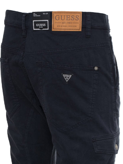 Guess M2RB17WEDW1 cargo trousers with logo, zip and button fastening