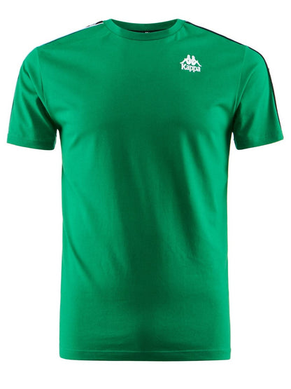 Camiseta Kappa modelo 303WGB0 975 con banda lateral con logo.