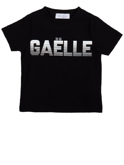 Camiseta Gaëlle modelo 7431T0043 con logotipo blanco óptico en contraste