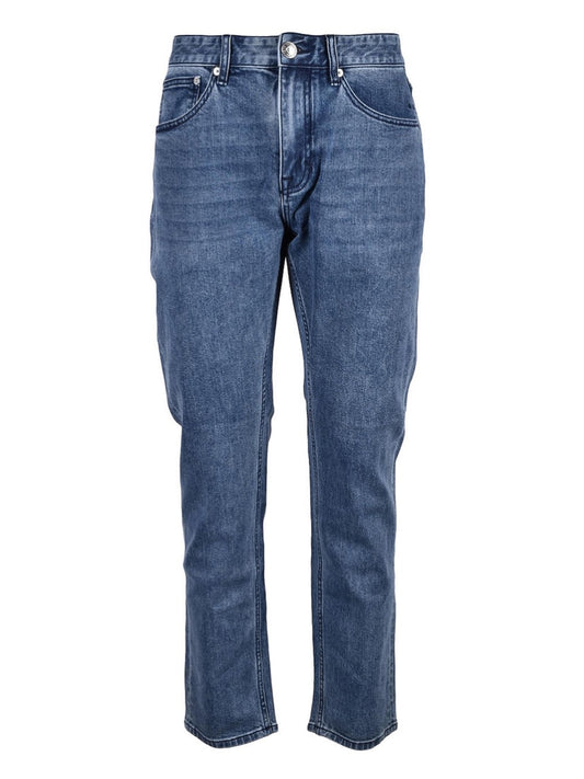 Jeans Sun68 modello D32101 chiusura centrale con bottone e passanti per cintura.