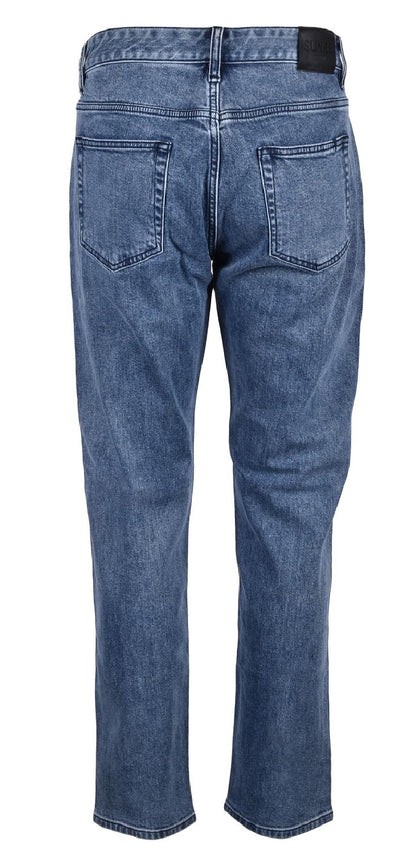 Jeans Sun68 modelo D32101 con cierre de botones centrales y trabillas para cinturón.