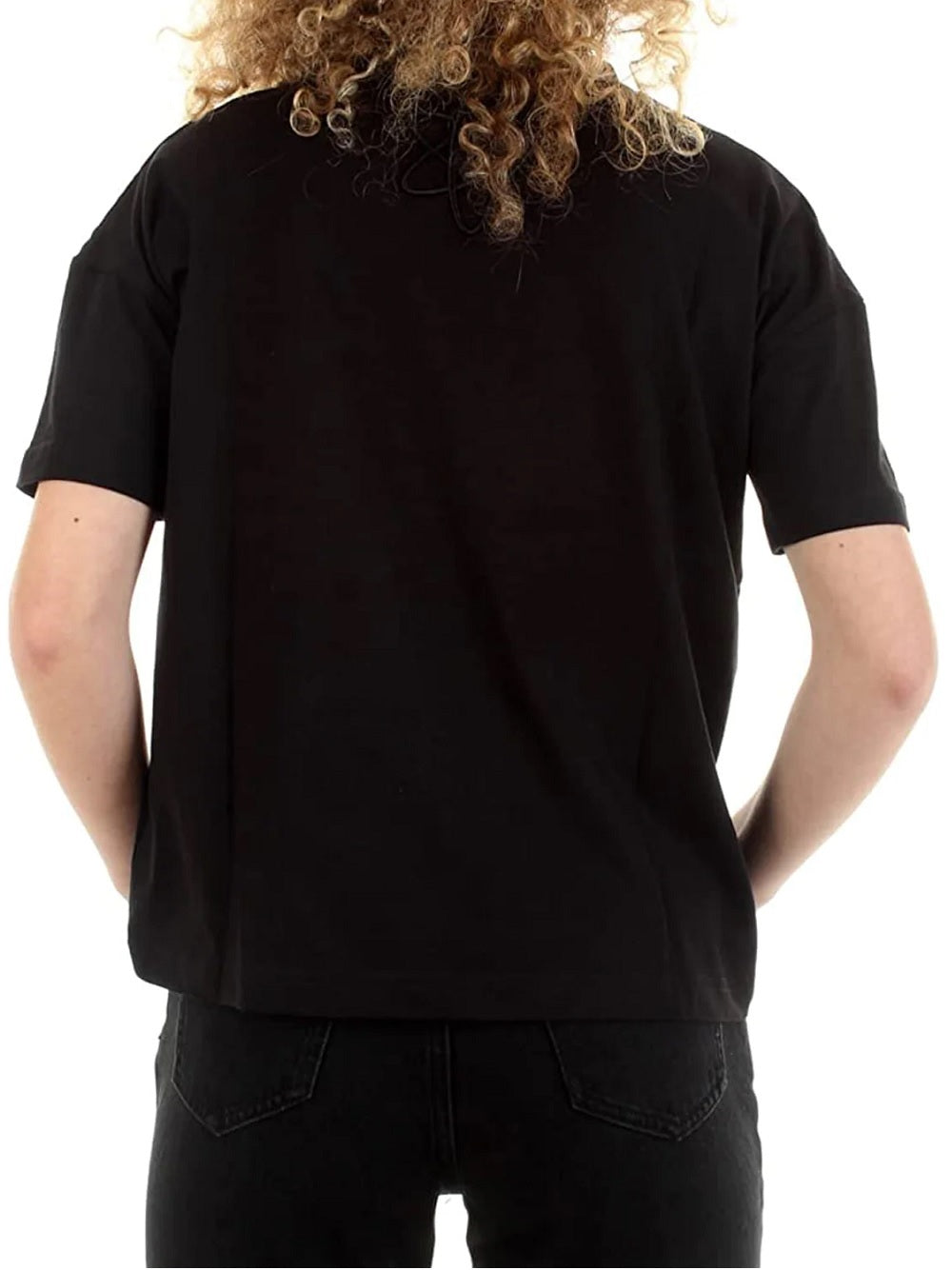 T-shirt John Richmond modello UWP22085TS con logo lettering ricamato sul davanti tono su tono