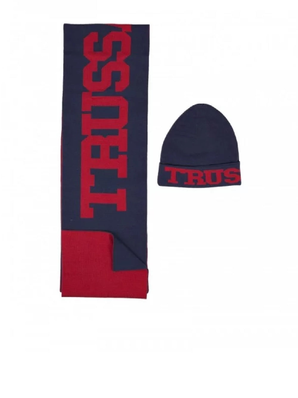 Set cappello e sciarpa TRUSSARDI Kids modello TBA21106HS con stampa del logo