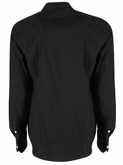 Camisa Yes Zee modelo C809U600 color liso en algodón con cuello francés y cierre de botones