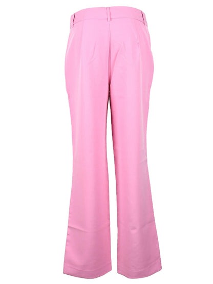 Only trousers with flared legs, elasticated waist and hidden side zip