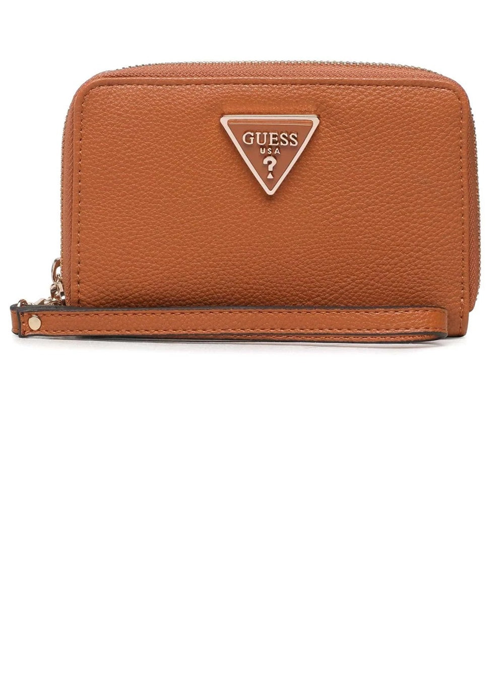 Portafoglio Guess in ecopelle modello SWBG877864 con logo all over chiuso completamente da doppia zip